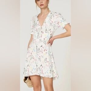 Make Size 34 Lipstick Print Dress